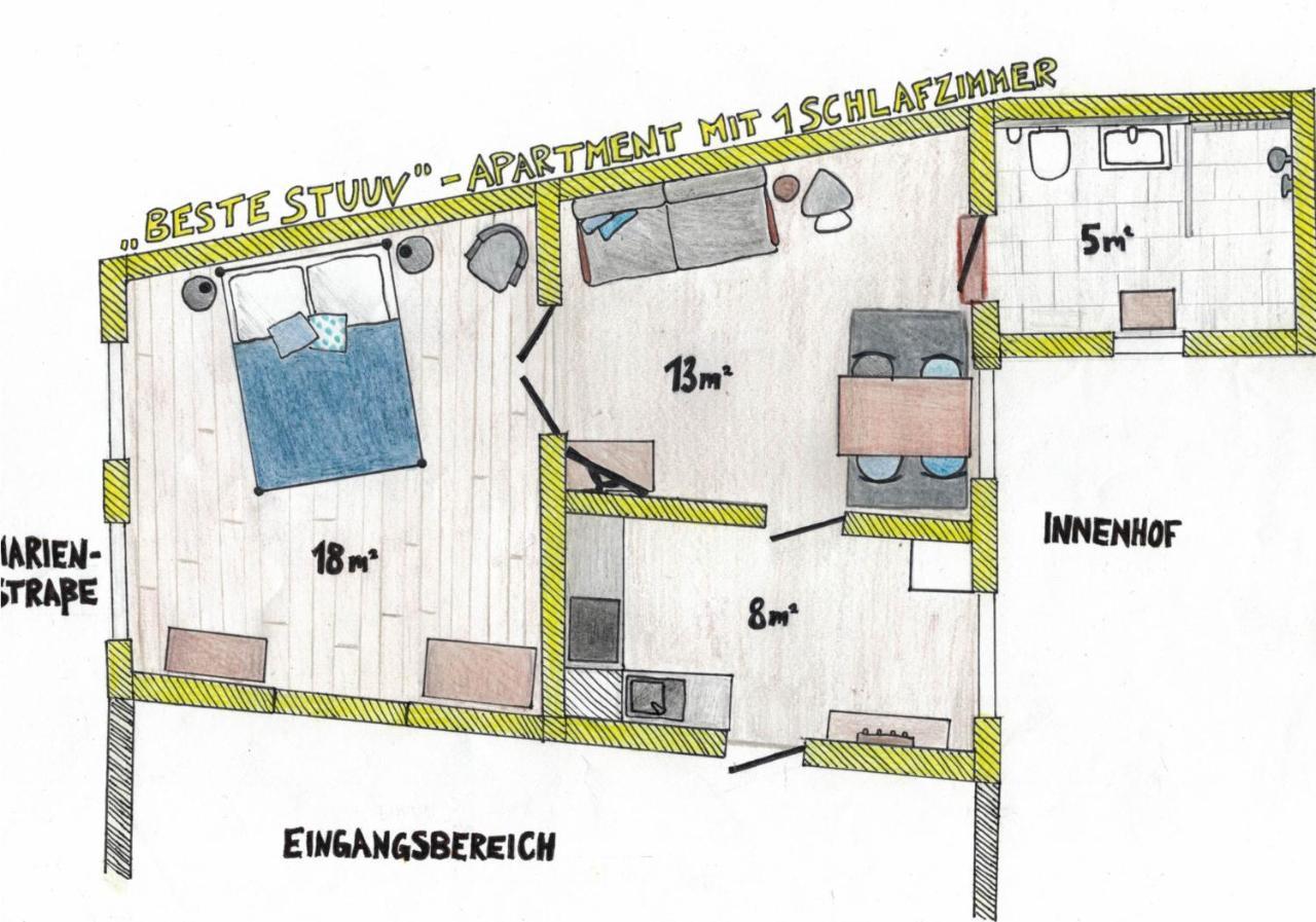 Das Gelbe Haus - Drei Besondere Ferienwohnungen Flensburg Dış mekan fotoğraf
